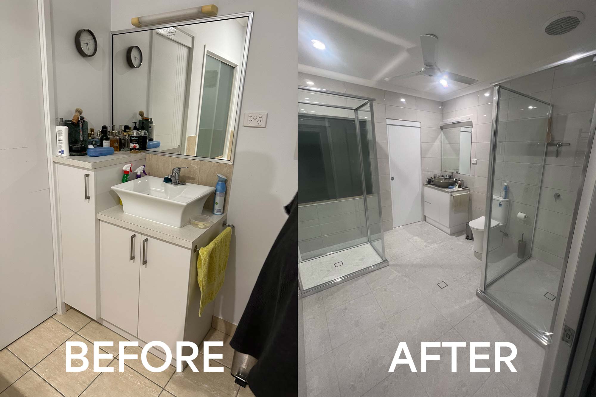 Townsville Bathroom Renovation Before and After